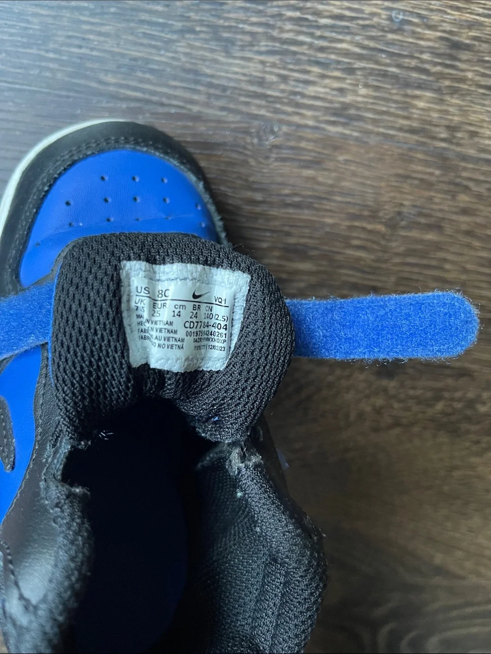 Nike Court Borough Mid 2 Blue and Black Toddler mid-top shoes size toddler 8